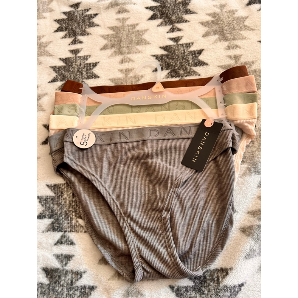 Women's Danskin Super Soft Ribbed Panties S Multi-color 5-Pack